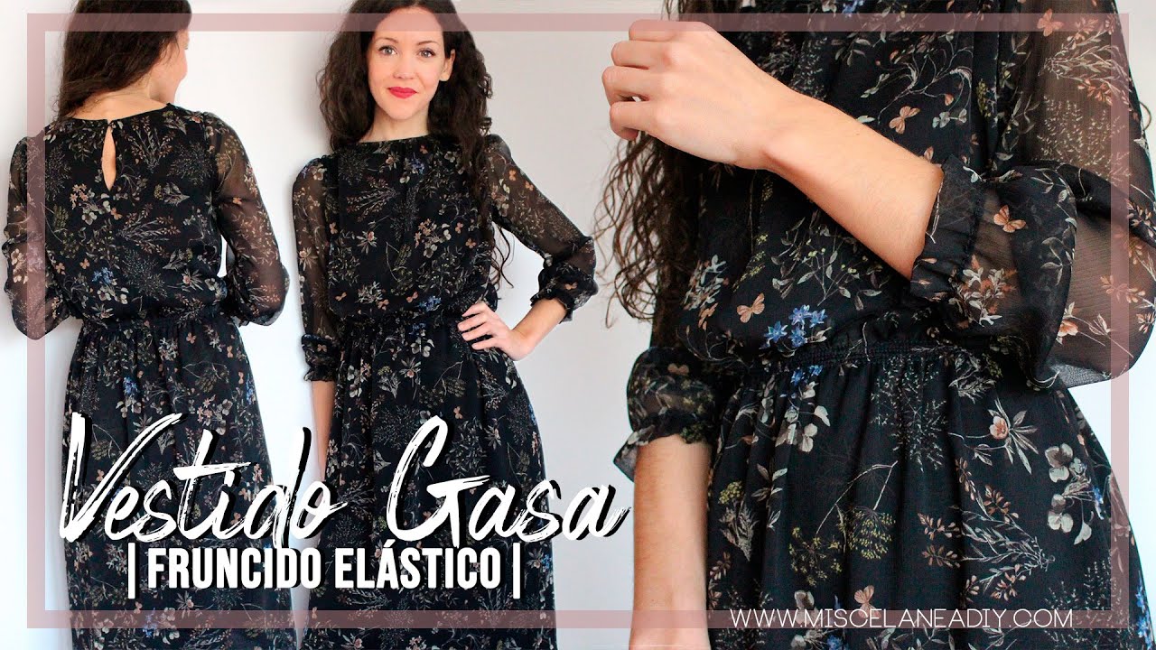 DIY VESTIDO | Cómo hacer un vestido de gasa con fruncido elástico en la cintura