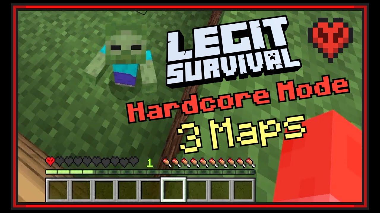 Legit Survival Hardcore Mode | Trailer 1 | Legit Survival Minecraft Maps