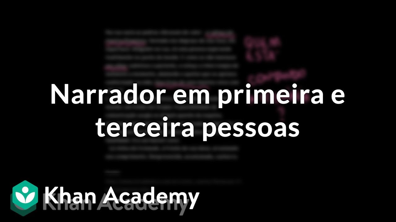 Narrador em primeira e terceira pessoas