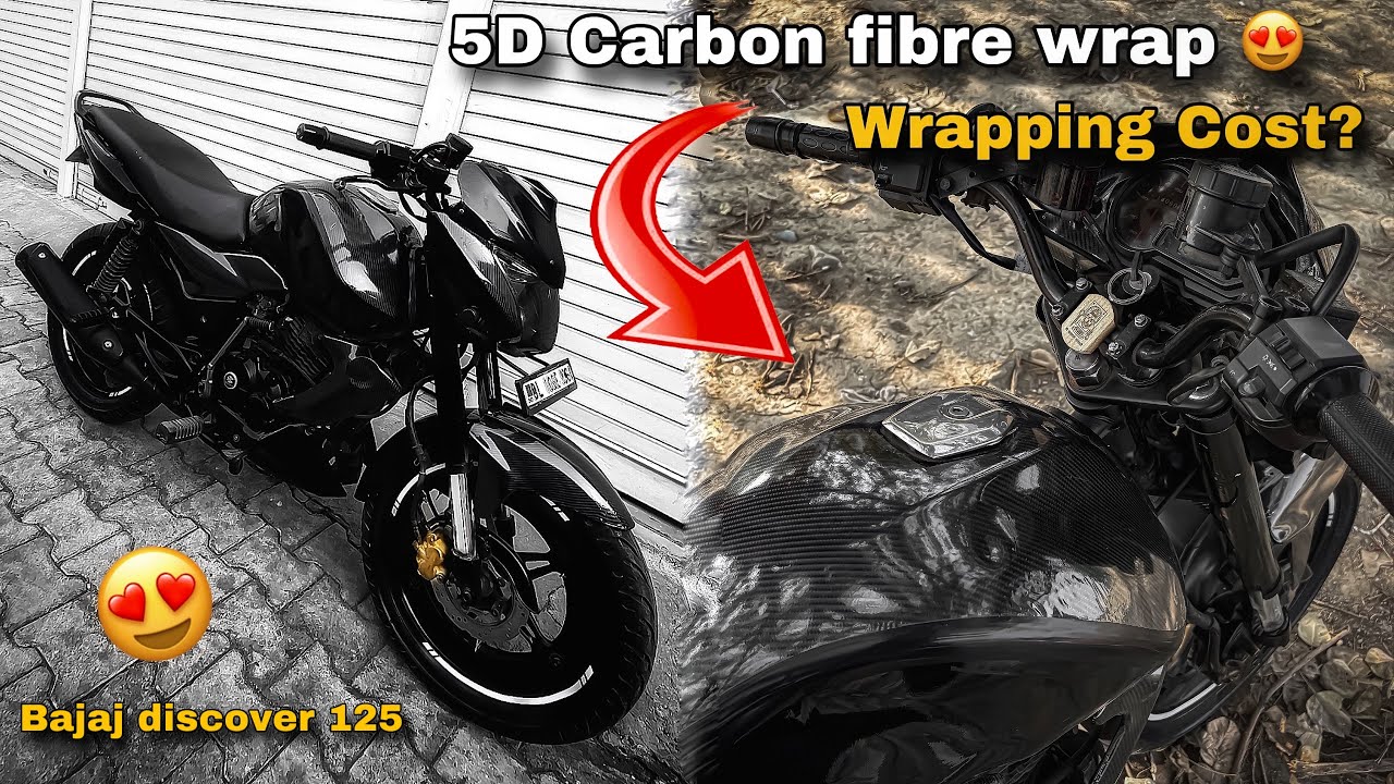 Itna kharcha aa gya wrapping mai 😱 | 5D carbon fibre wrap 🥵| Modified discover 125🔥
