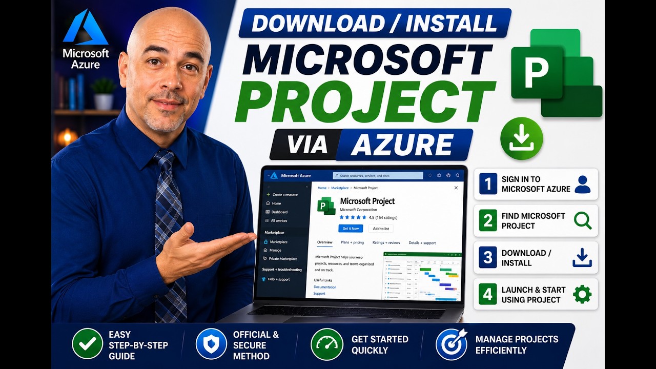 Download/Install Microsoft Project via Azure
