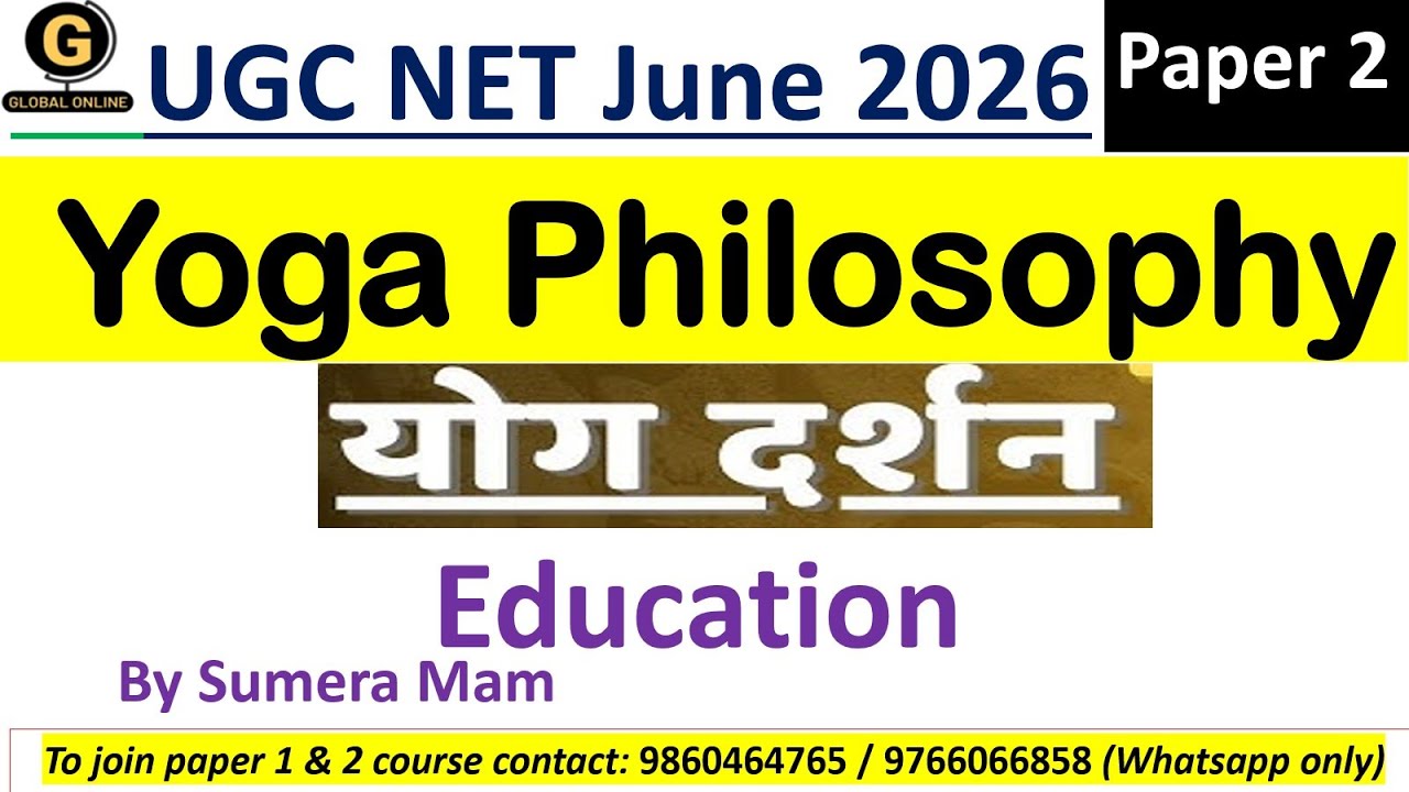 Yoga Philosophy for UGC NET June 2026| Education Paper 2