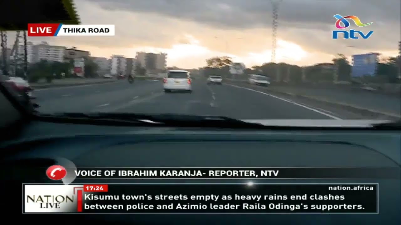 Protesters leave Mathare, get to Thika Road on their procession to Nairobi CBD