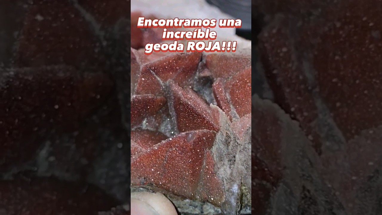 Descubro piedra preciosa ROJA RUBI! #shorts #cristales #cuarzos #minerales #amatistas #geodas