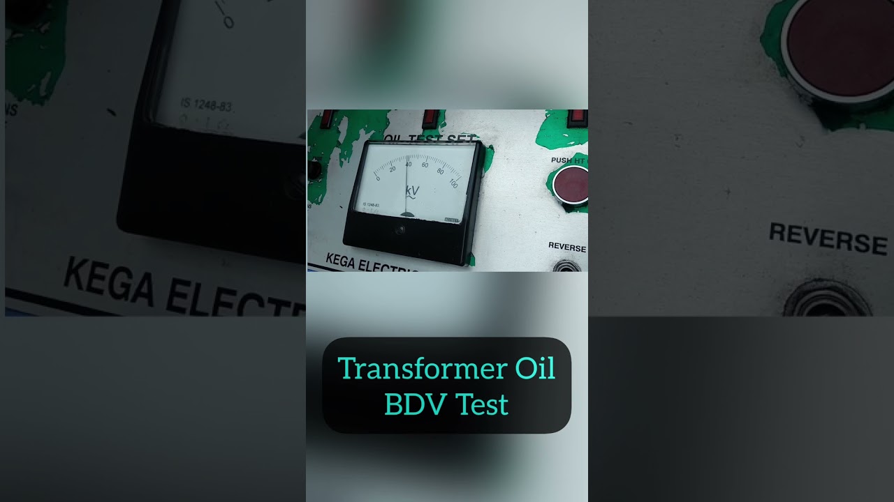 Transformer Oil Filtration BDV Testing.