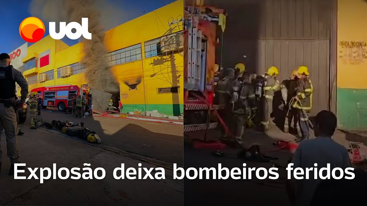 Bombeiros ficam feridos ap&oacute;s explos&atilde;o em inc&ecirc;ndio no RS