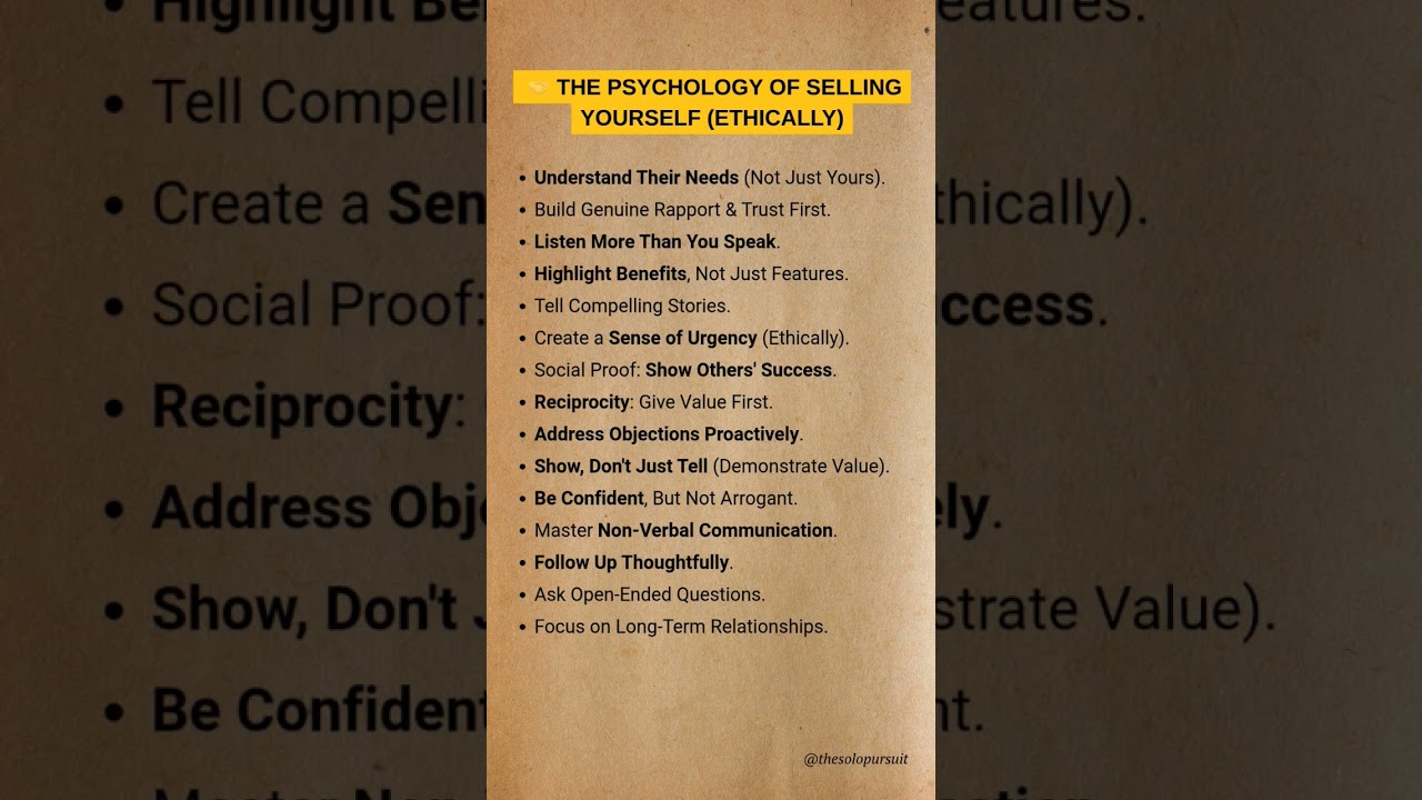 Learn the ethical psychology of influence and sell your ideas, skills, and self like a pro!