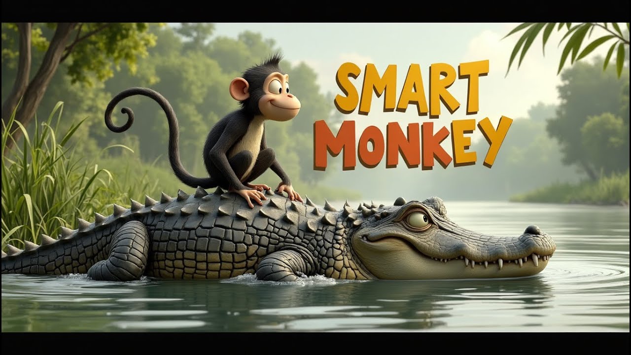 बंदर ने लगाया दिमाग | Smart Monkey | Jungle Poem & Animal Nursery Rhyme for Kids
