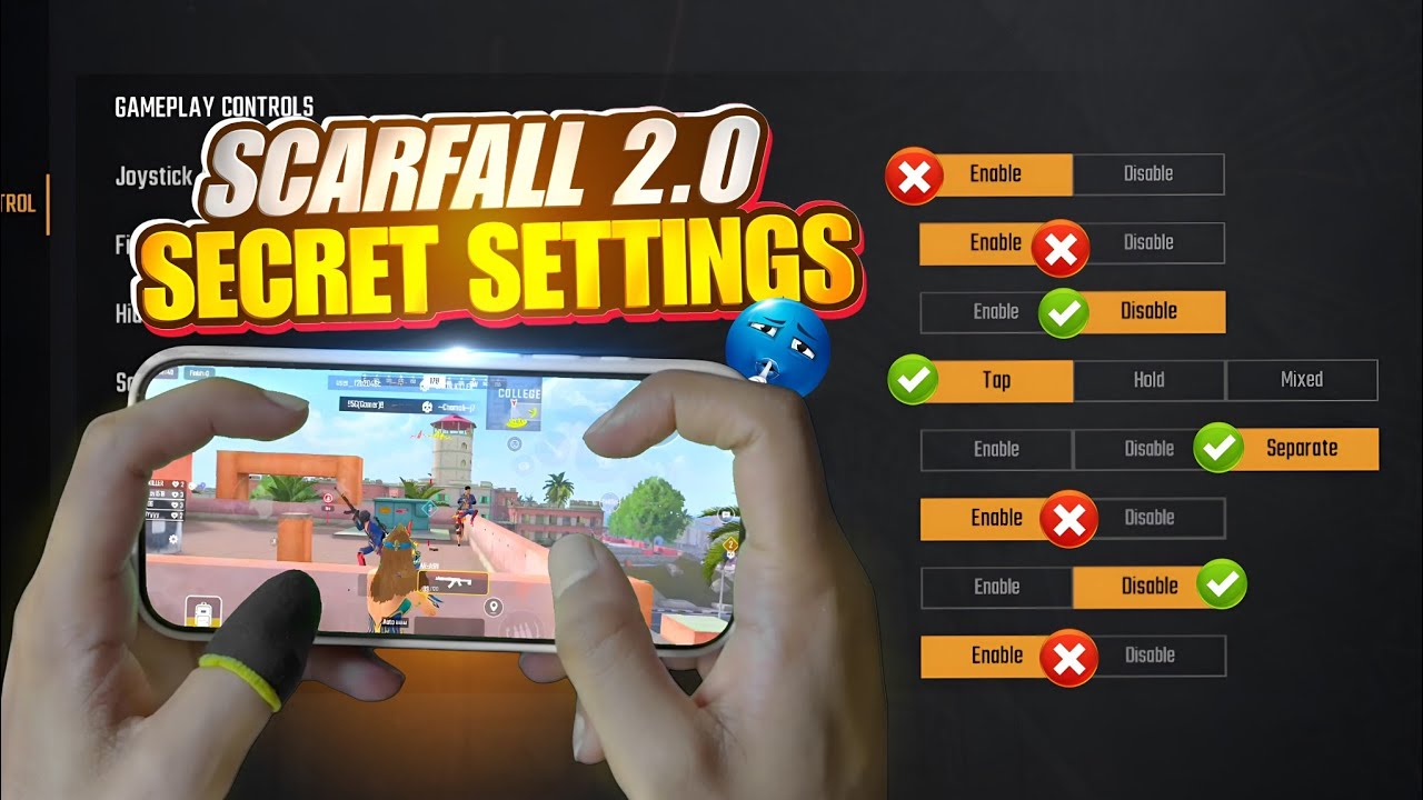 Secret ScarFall 2.0 Setting🤫 EVERY Pro Uses!