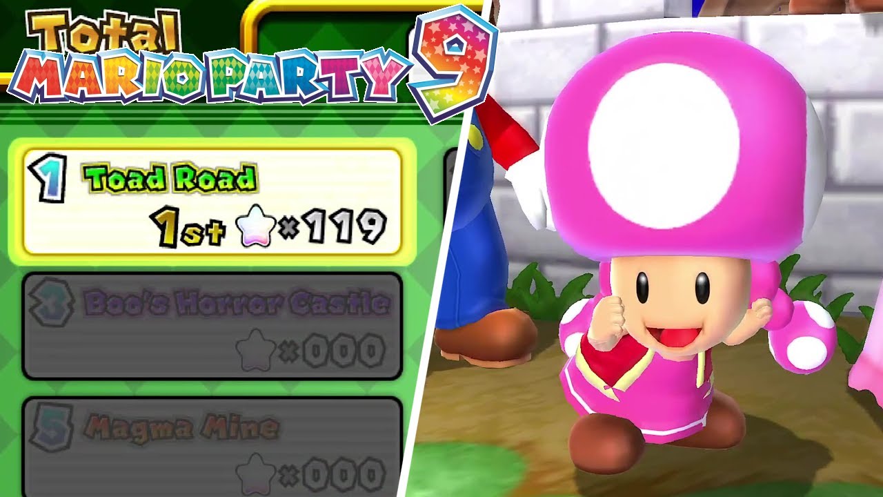 Mario Party 9 - Solo Mode - Part 1 - Toad Road (Toadette Mod)