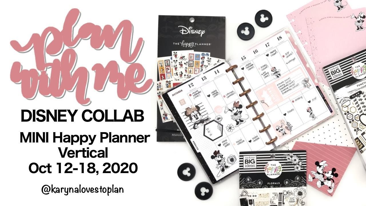 Plan With Me MINI Happy Planner® Vertical | Disney Collab | Oct 12-18, 2020