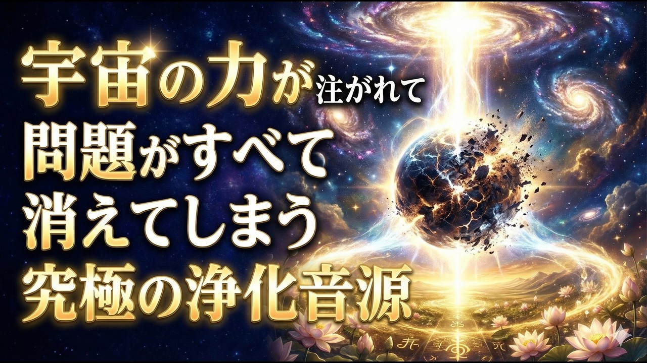 宇宙の力が注がれて問題がすべて消えてしまう究極の浄化音源