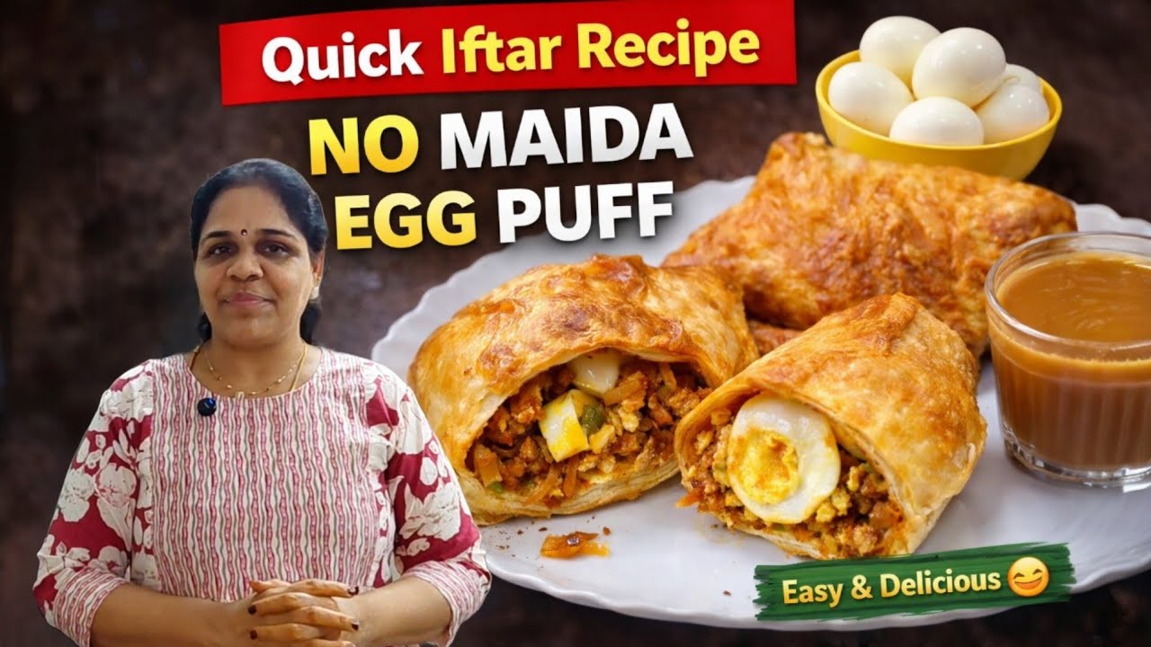 Crispy No Maida Egg Puff 🥚 | Healthy Iftar Snack | Ramadan Special ☪️