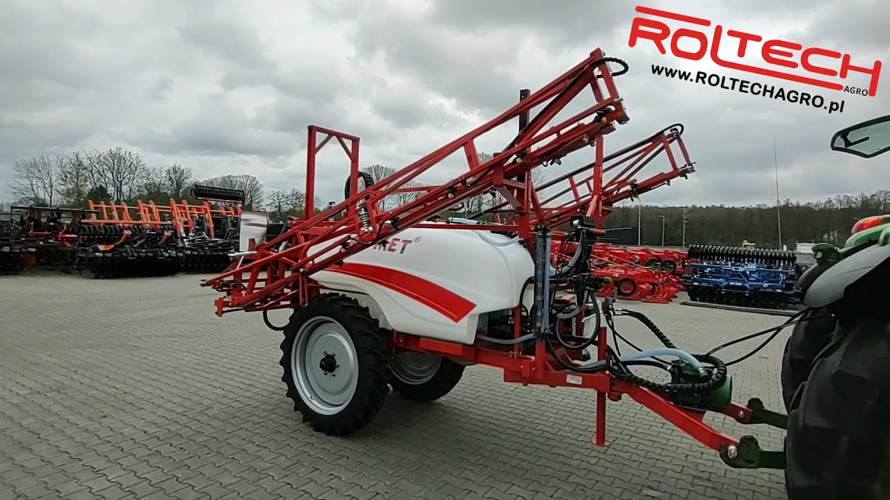 Opryskiwacz Ciągany Rozkładany Hydraulicznie JAR-MET Bianco 1500L 15m - ROLTECH Poniaty Wielkie