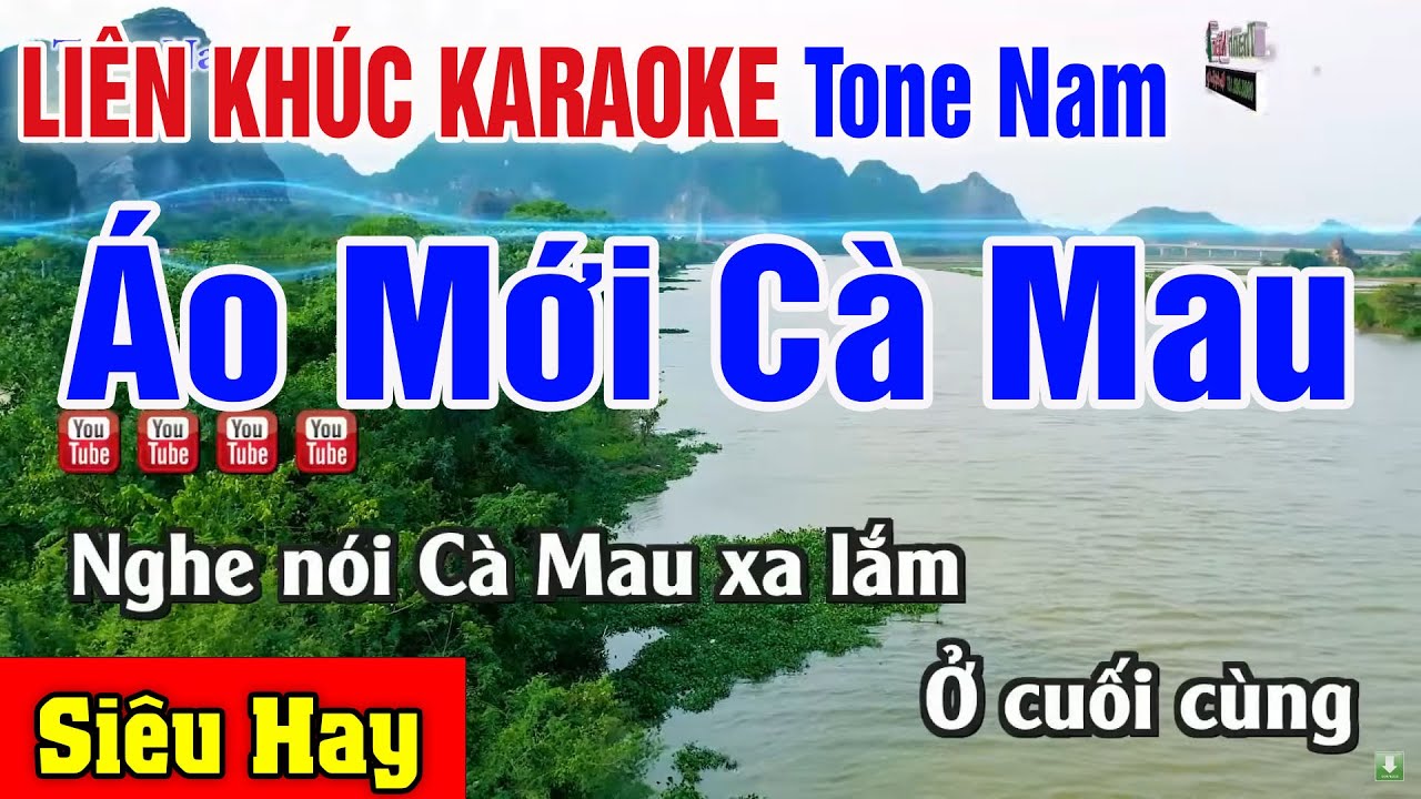LK Áo Mới Cà Mau - Nối Lại Tình Xưa Karaoke Tone Nam Disco Hay Nhất - Nhạc Sống Thanh Ngân