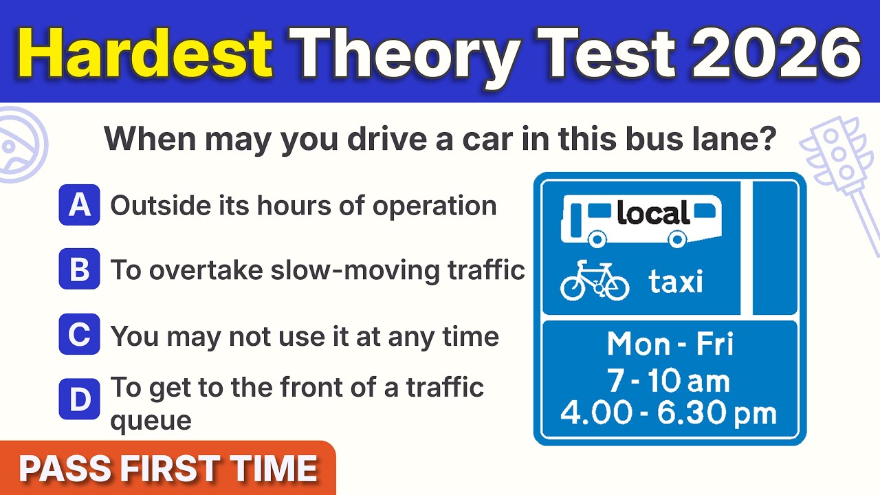 Theory Test 2026 UK | HARDEST Official DVSA Styled Questions (Must Watch!) | PASS FIRST TIME