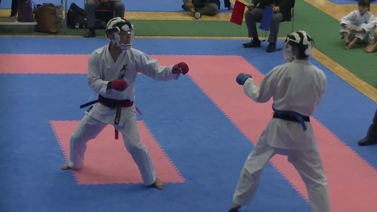 2018年　和道会空手・東海大会　組手・団体戦　一般男子・決勝　次鋒戦