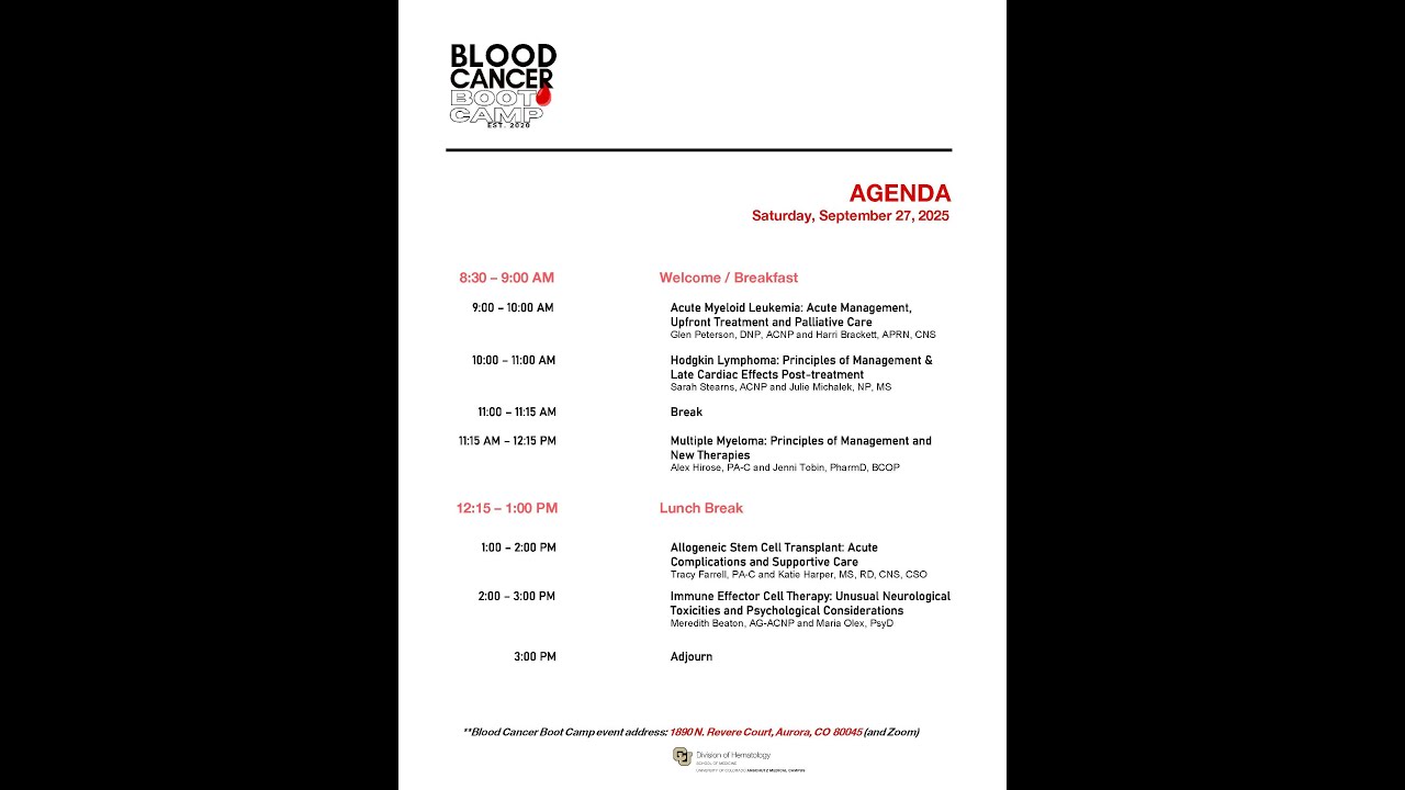 1-  AML Blood Cancer Boot Camp 2025