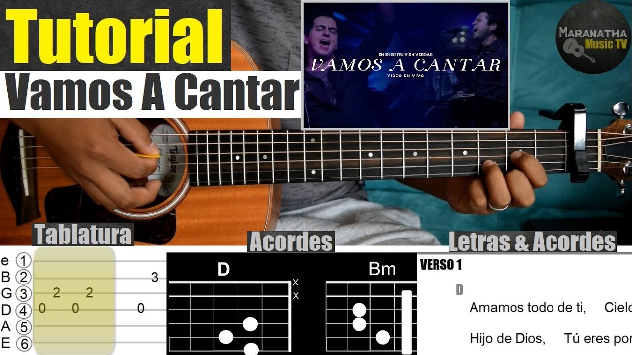 Vamos A Cantar (Música del Cielo) - En Espíritu y En Verdad || TUTORIAL GUITARRA | TAB | ACORDES