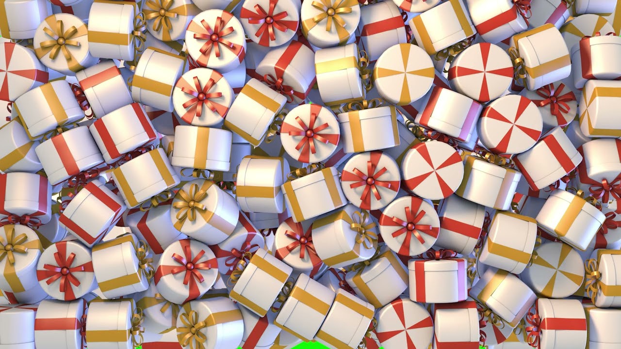 Christmas gifts green screen