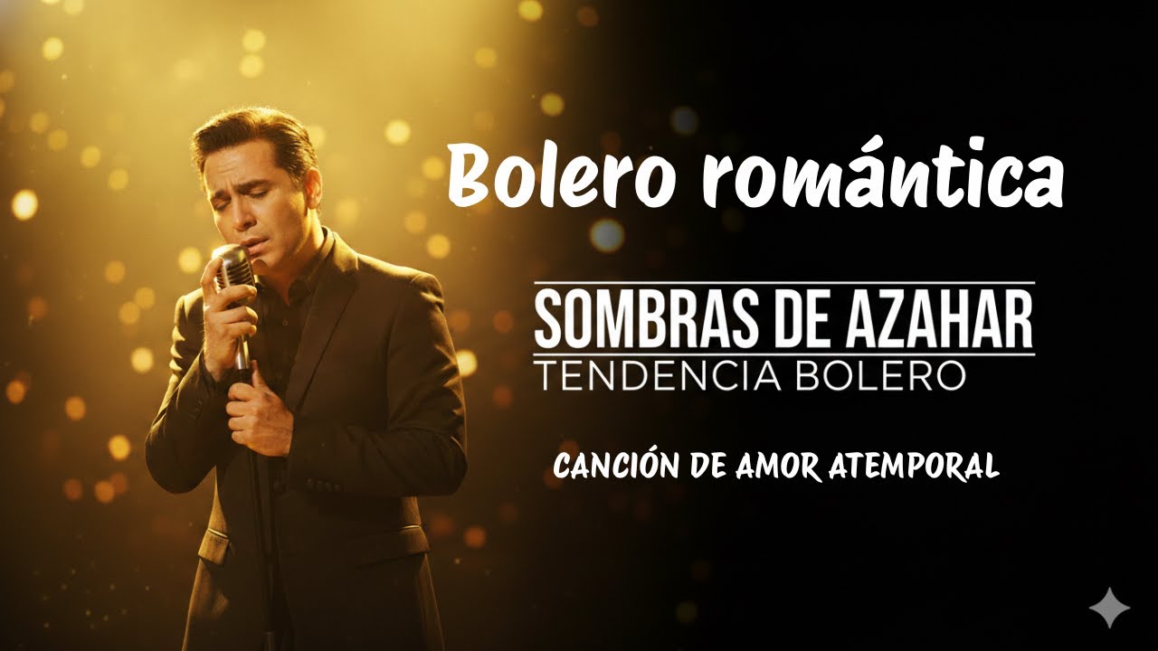 Sombras de Azahar, Bolero romántico de desamor, voz masculina, letra poética, Tendencia Bolero