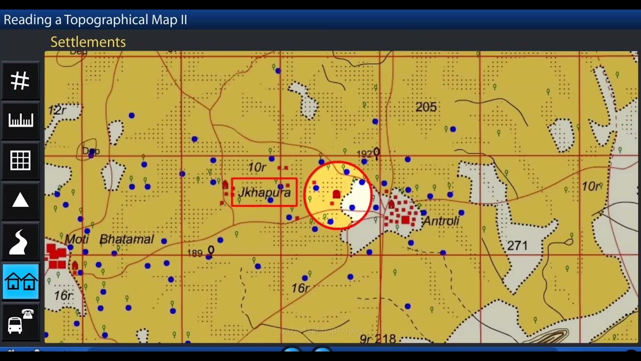 Class 10 icse geography,Topographical map Reading part 6