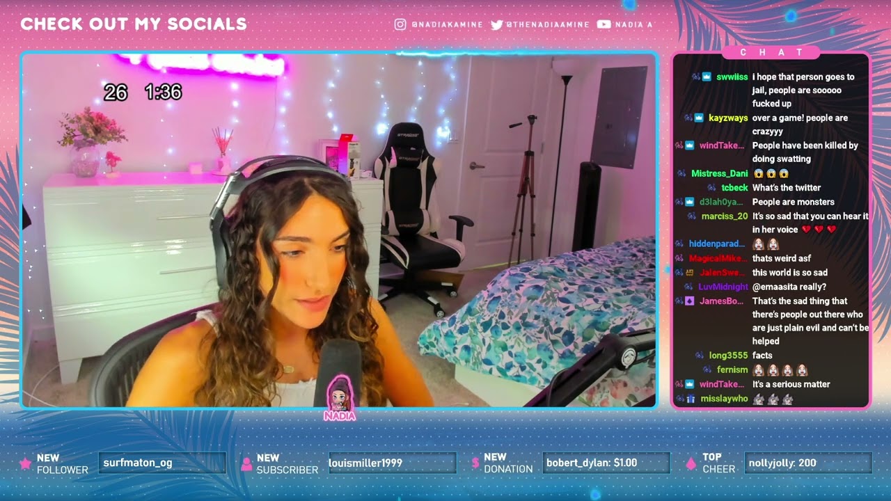 NADIA TALKS ABOUT GETTING SWATTED LIVE ON STREAM😳