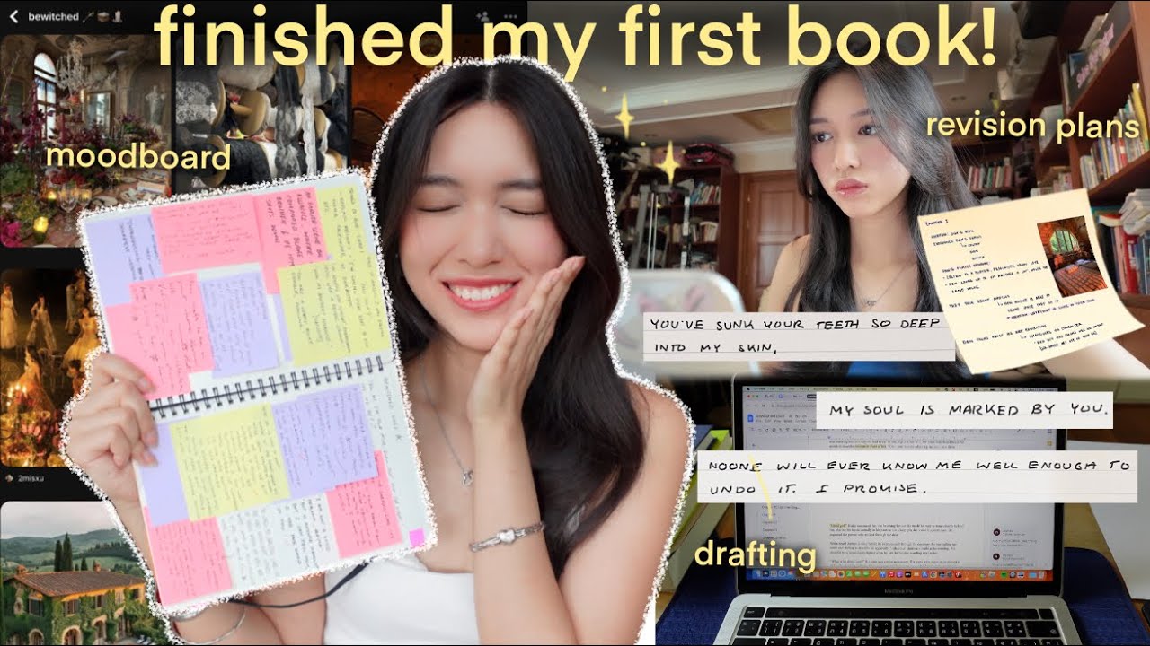 I FINISHED MY FIRST DRAFT 🍵💌🖋️ | writing vlog of my debut romantasy