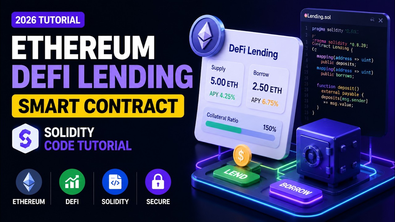 Ethereum DeFi Lending Smart Contract (Solidity Code Tutorial 2026)
