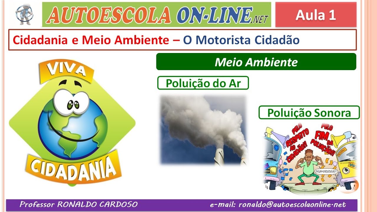 34 Meio Ambiente - Cidadão x Trânsito / Tipos de Poluentes / Tipos de Poluição