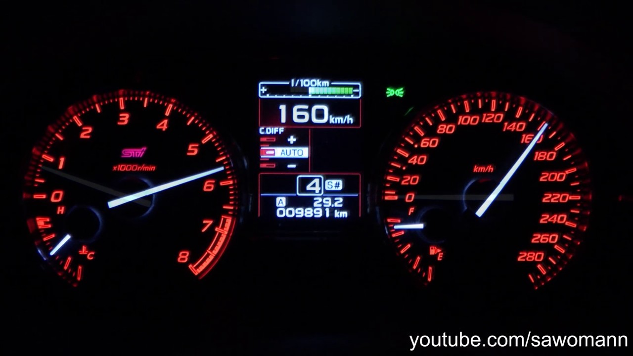 2016 Subaru WRX STI 300 HP 0-100 km/h & 0-100 mph Acceleration