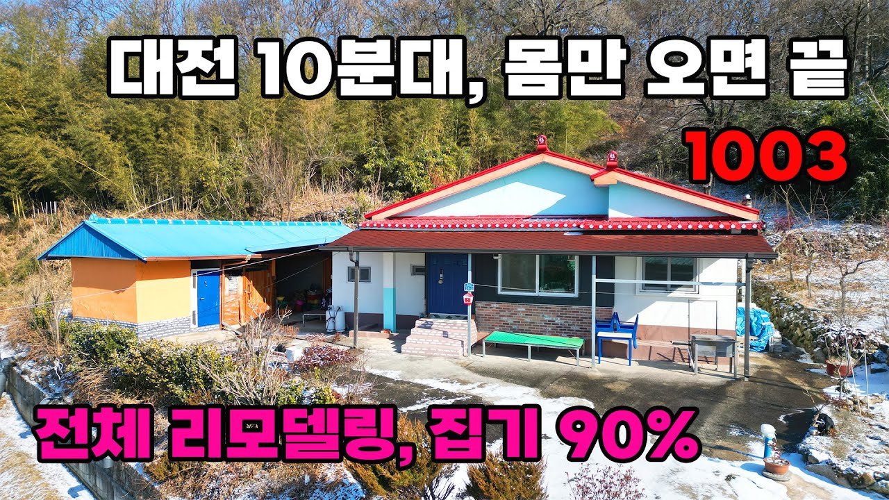대전 10분대! 올리모델링 및 가전가구 90% 포함, 몸만 오면 되는 전원주택 매매 - 충남 논산시 위치 백문부동산 문소장