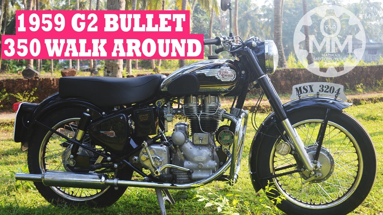 VINTAGE 1959 ROYAL ENFIELD G2 BULLET 350 DETAILED WALK AROUND