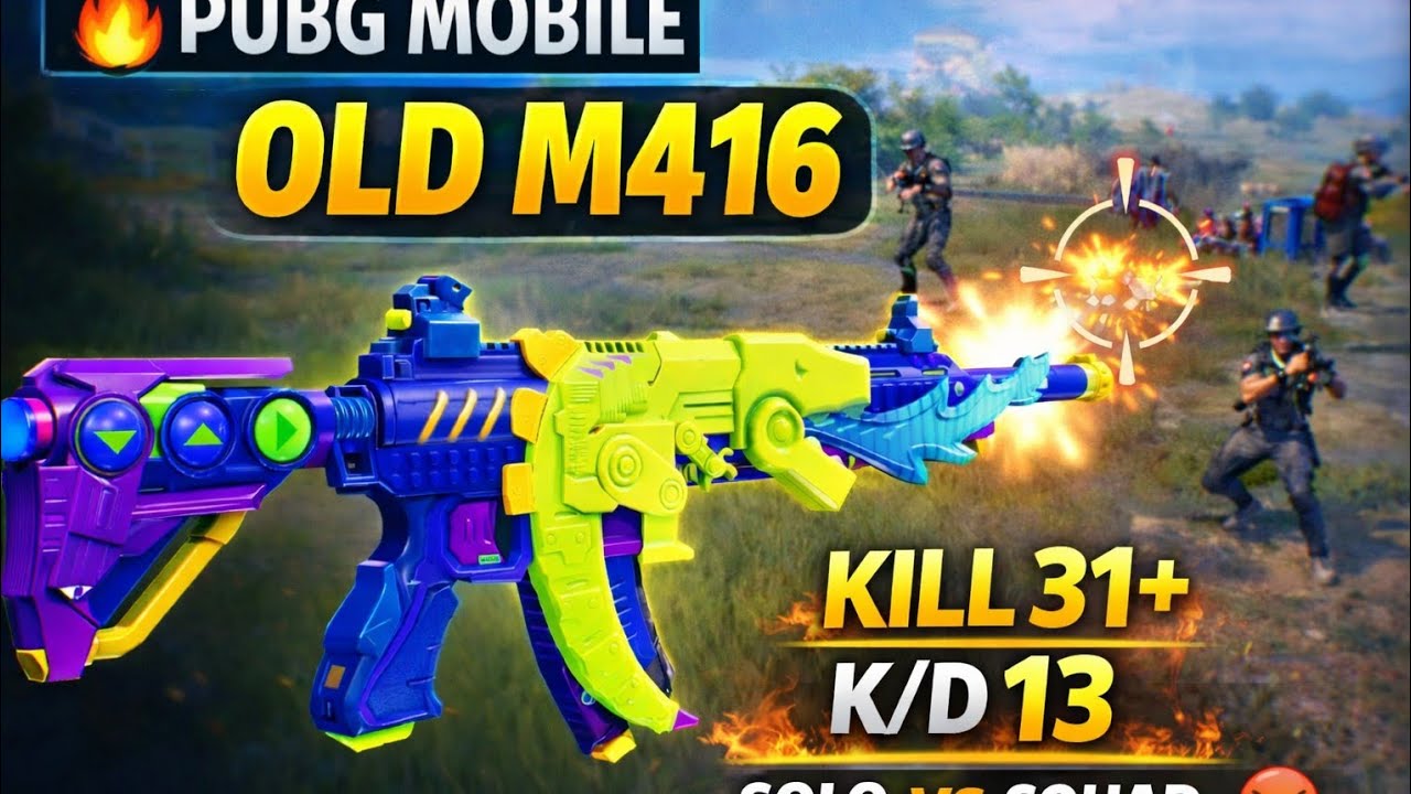 🔥 PUBG Mobile Old M416 | Solo vs Squad Gameplay 🔥#pubgmobile #pubg #bgmi 