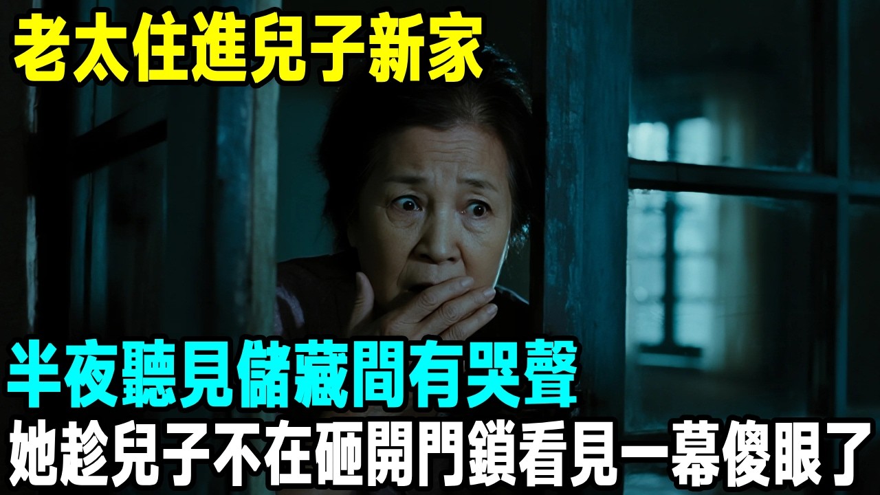 老太住進兒子新家，半夜聽見儲藏間有哭聲，她趁兒子不在砸開門鎖看見一幕傻眼了...【晚間故事】#懸疑故事 #原創