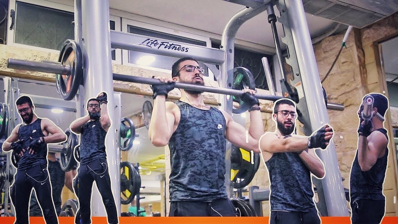 تمرين كتف بالبار | تمرين overhead press