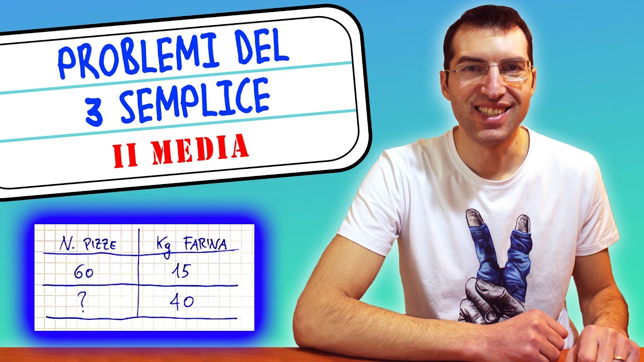 Problemi del tre semplice diretto e inverso, spiegazione ed esempi - 2ª Media [Tutorial genitori]