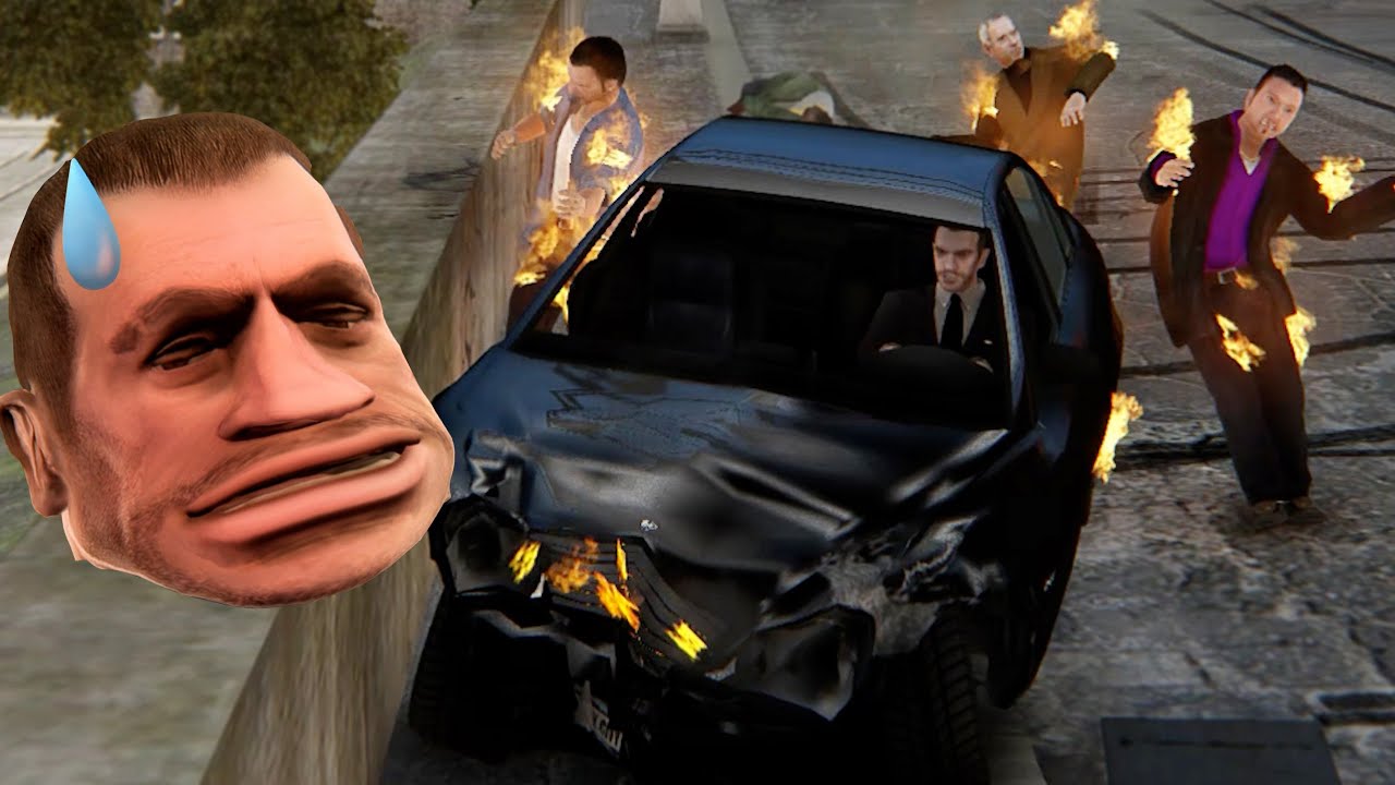 Нико считает Пегорино хорошим актёром! В пробке на скорости 9999999! - GTA4