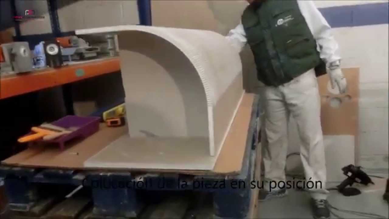 Realización de una pieza preformada curva en placa de yeso (Pladur)