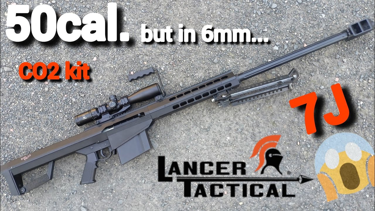 barrett M82 - 50 bmg - in Airsoft!!! - SVD CO2 kit...Lancer Tactical lt-20 review