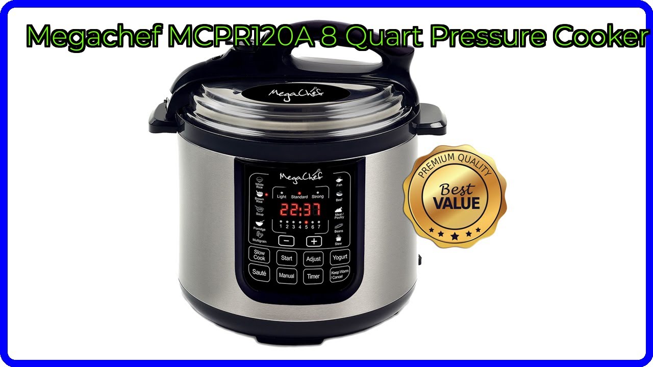 REVIEW (2026): Megachef MCPR120A 8 Quart Pressure Cooker. ESSENTIAL details.