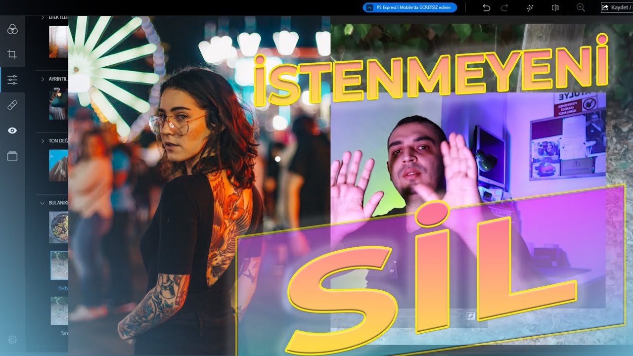 Sivilce, nokta ve nesne silmek kolay mı ? Adobe Photoshop Express fotoğraf d&uuml;zenleme. Free Fayda #3