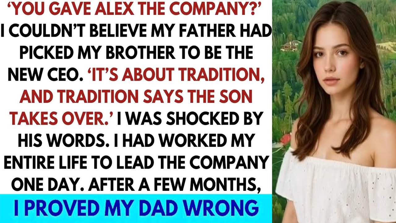 Overlooked daughter challenges tradition, exposes failure, and fights to save her family’s company.