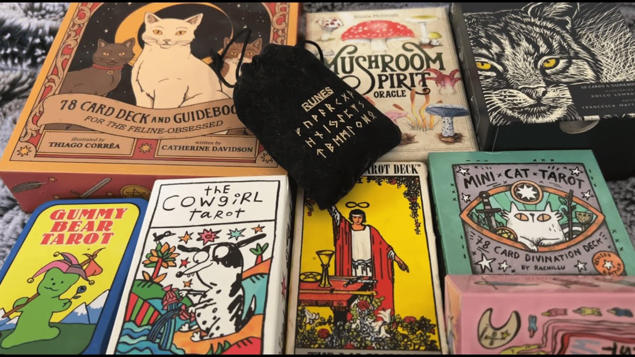 my tarot and oracle card collection🀧🌙🔮[ASMR]