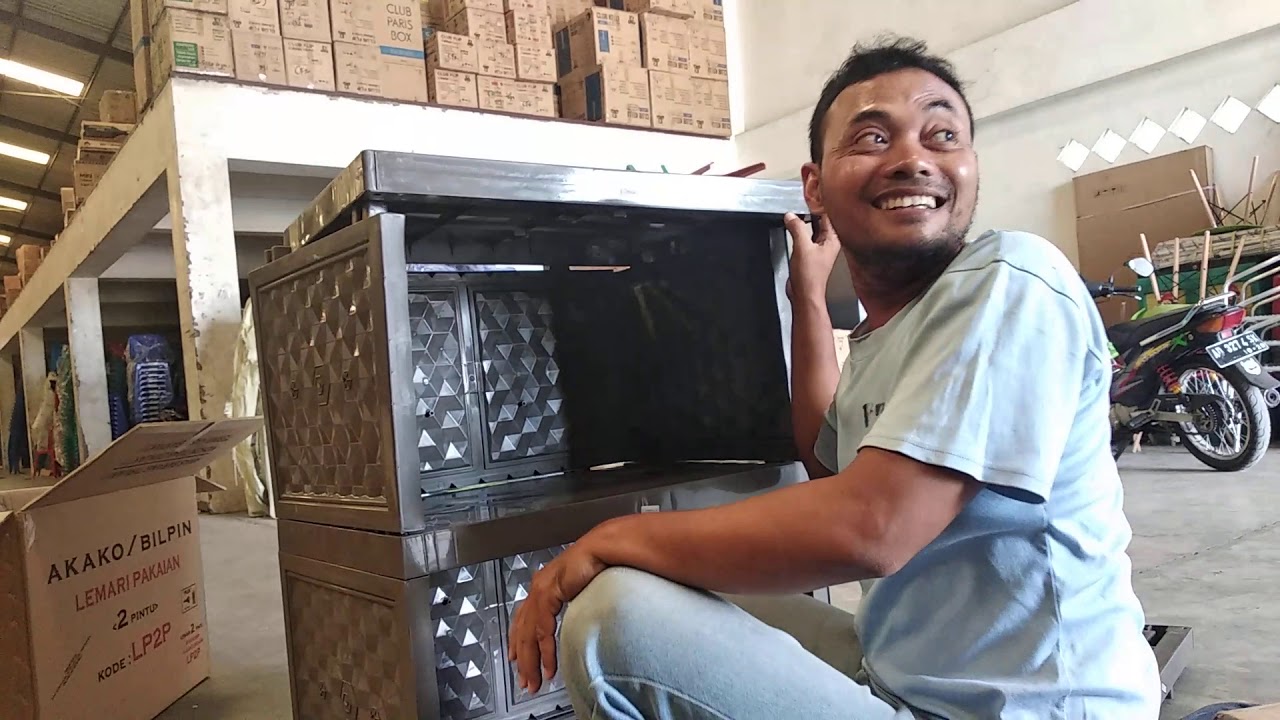 cara memasang lemari plastik akako