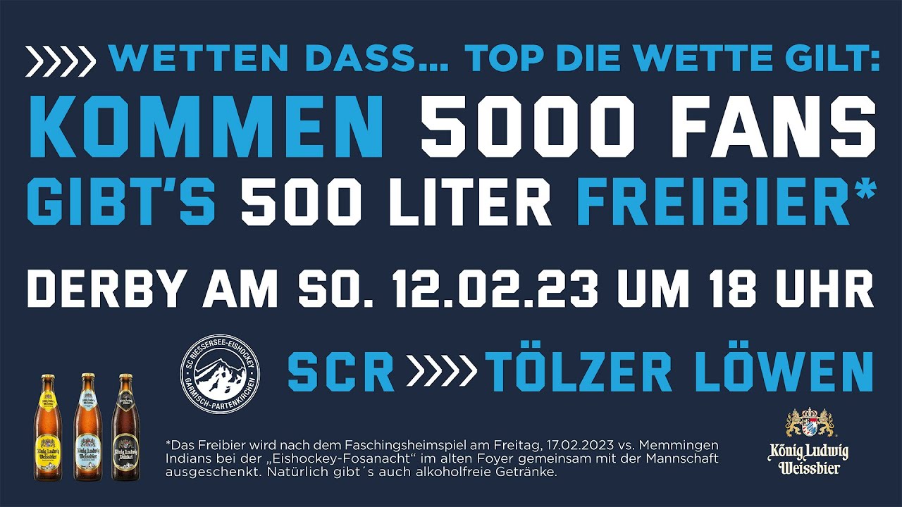 Wetten Dass...5.000 Fans zum Derby gegen Bad Tölz!