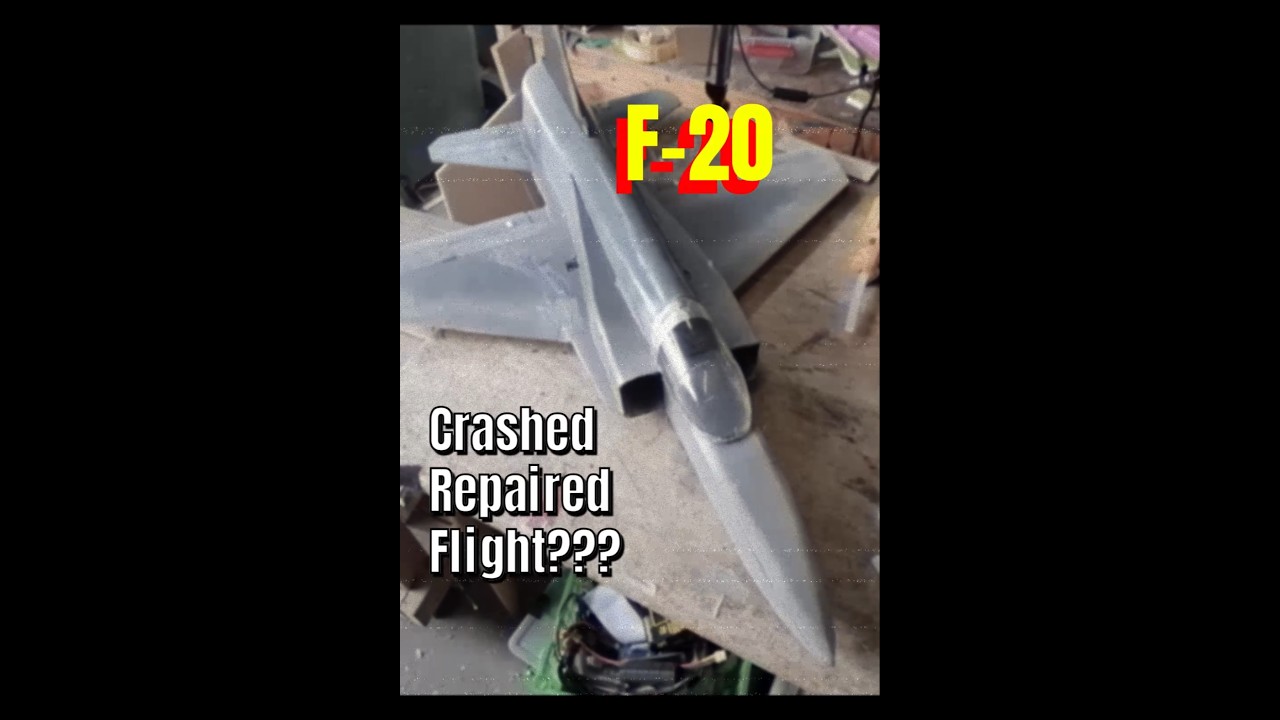 RC plane F-20 EDF scratch build repaired, will it fly again #repair #drone #diy #rc #planecrash #fix