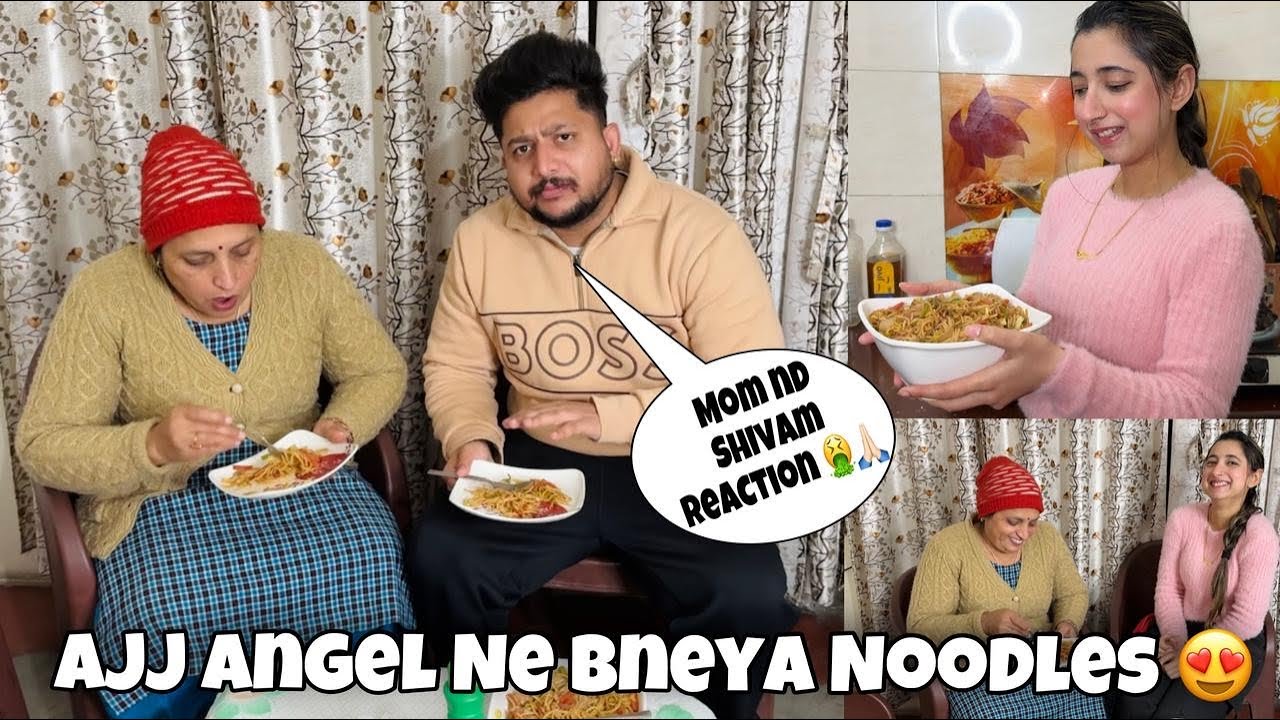 Angel NE BANAYE NOODELS😍* Mom Nd Shivam Reactions😱* Easy to Make NODDELS RECIPE