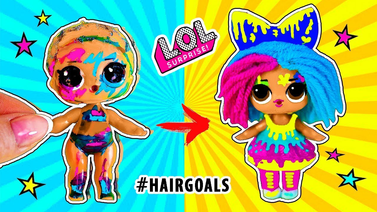 КРУТОЙ ЛАЙФХАК ДЛЯ КУКЛЫ #ЛОЛ Клякса SPLATTERS! LOL SURPRISE #HAIRGOALS! ООАК своими руками