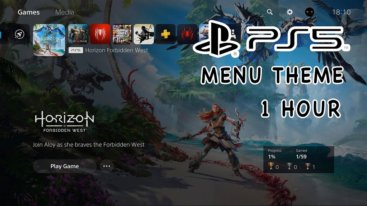 PS5's Menu Theme Soundtrack - Extended [1 Hour Loop] | Horizon Forbidden West